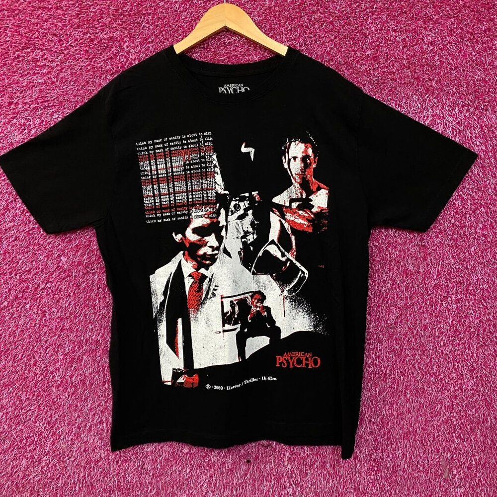 American Psycho  Patrick Bateman Movie Graphic T-Shirt Medium